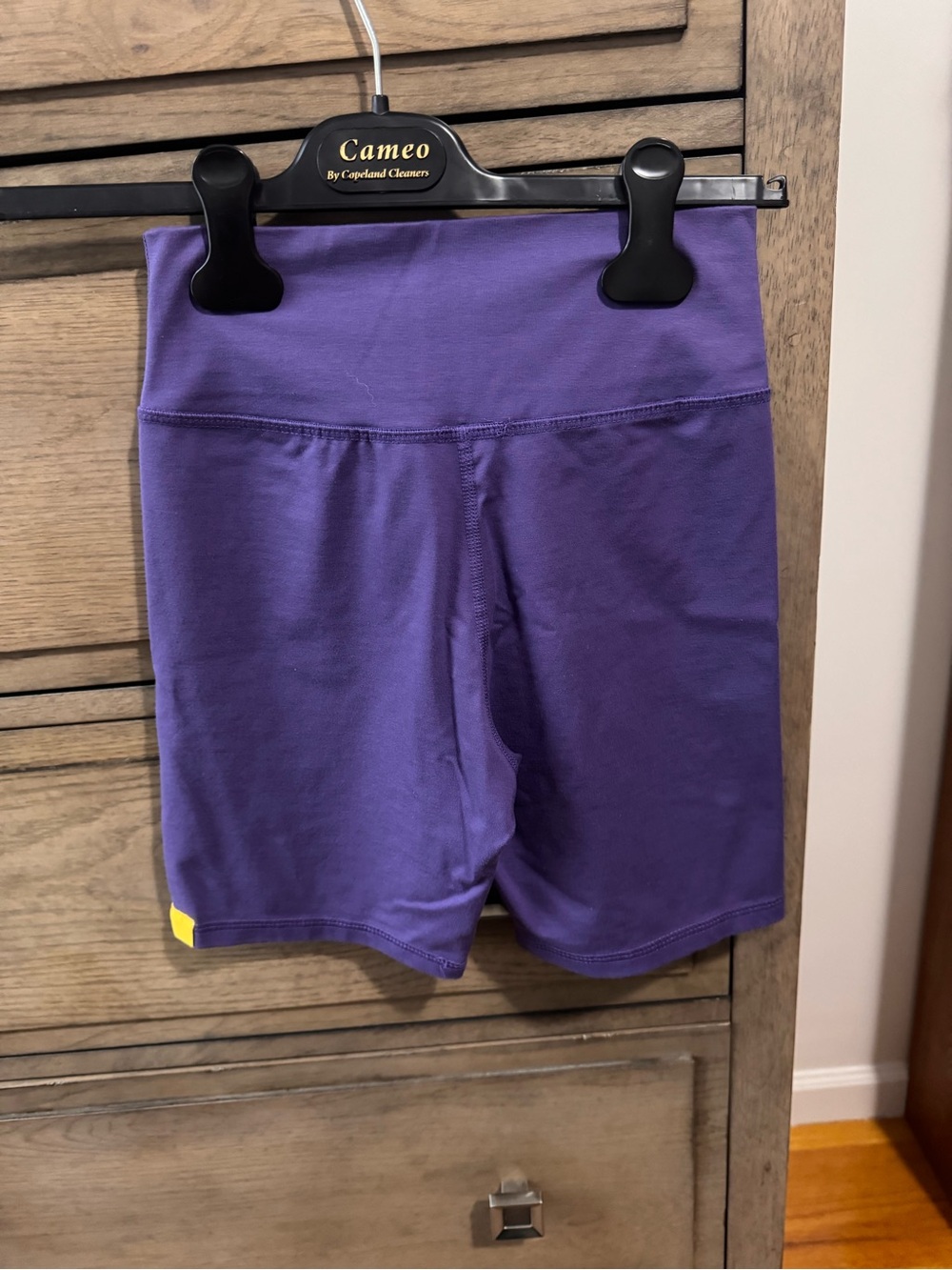 Yellow Label Co. Royal Purple Cotton High-Waist Bike Shorts